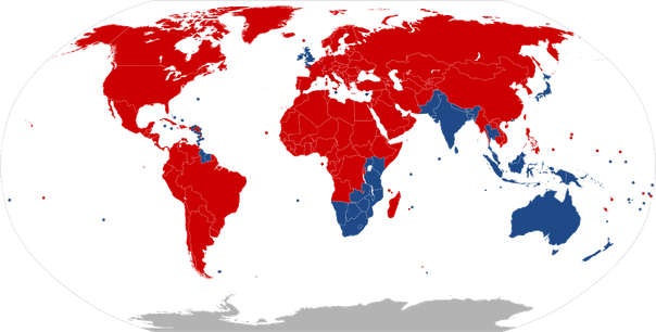 Countries driving on the left or right.svg